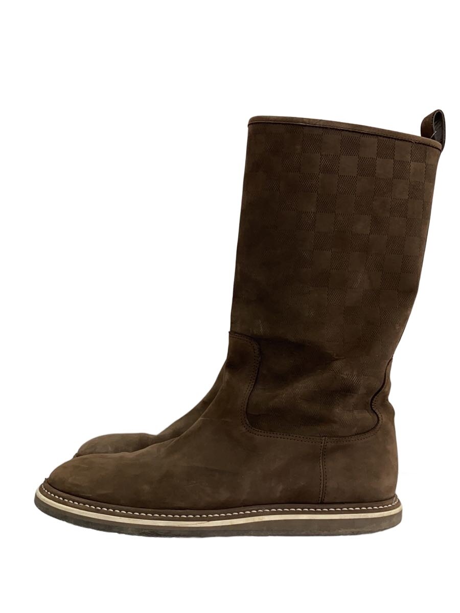 【中古】LOUIS VUITTON◆ブーツ/US7/BRW/スウェード【シューズ】