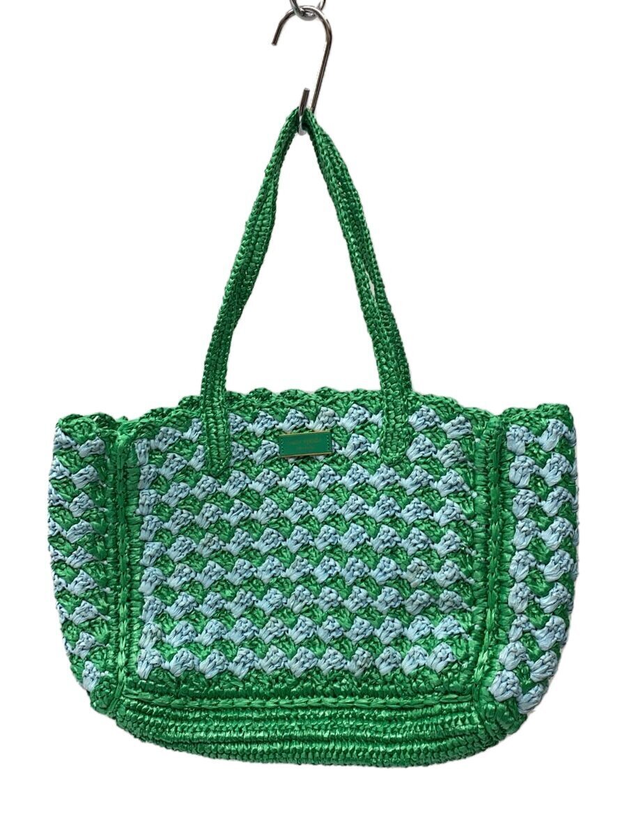 【中古】kate spade new york◆トートバッグ/--/GRN/KB966【御徒面子】