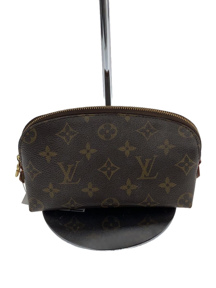 【中古】LOUIS VUITTON◆ポシェット・コスメティックPM_モノグラム・帆布_BRW/PVC/BRW/総柄【御徒面子】