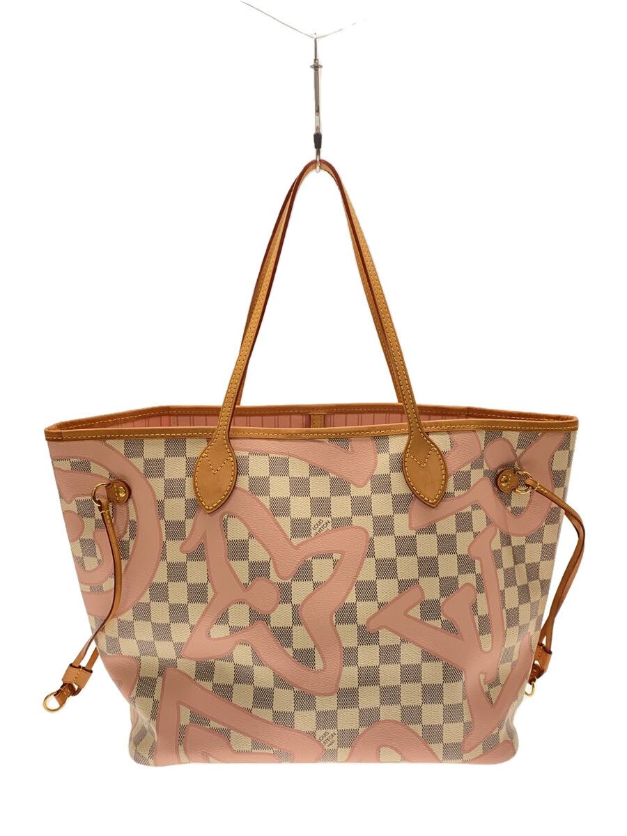 【中古】LOUIS VUITTON◆ネヴァーフルMM_ダミエ・アズール_タイシエンヌ_WHT/PVC/WHT【御徒面子】