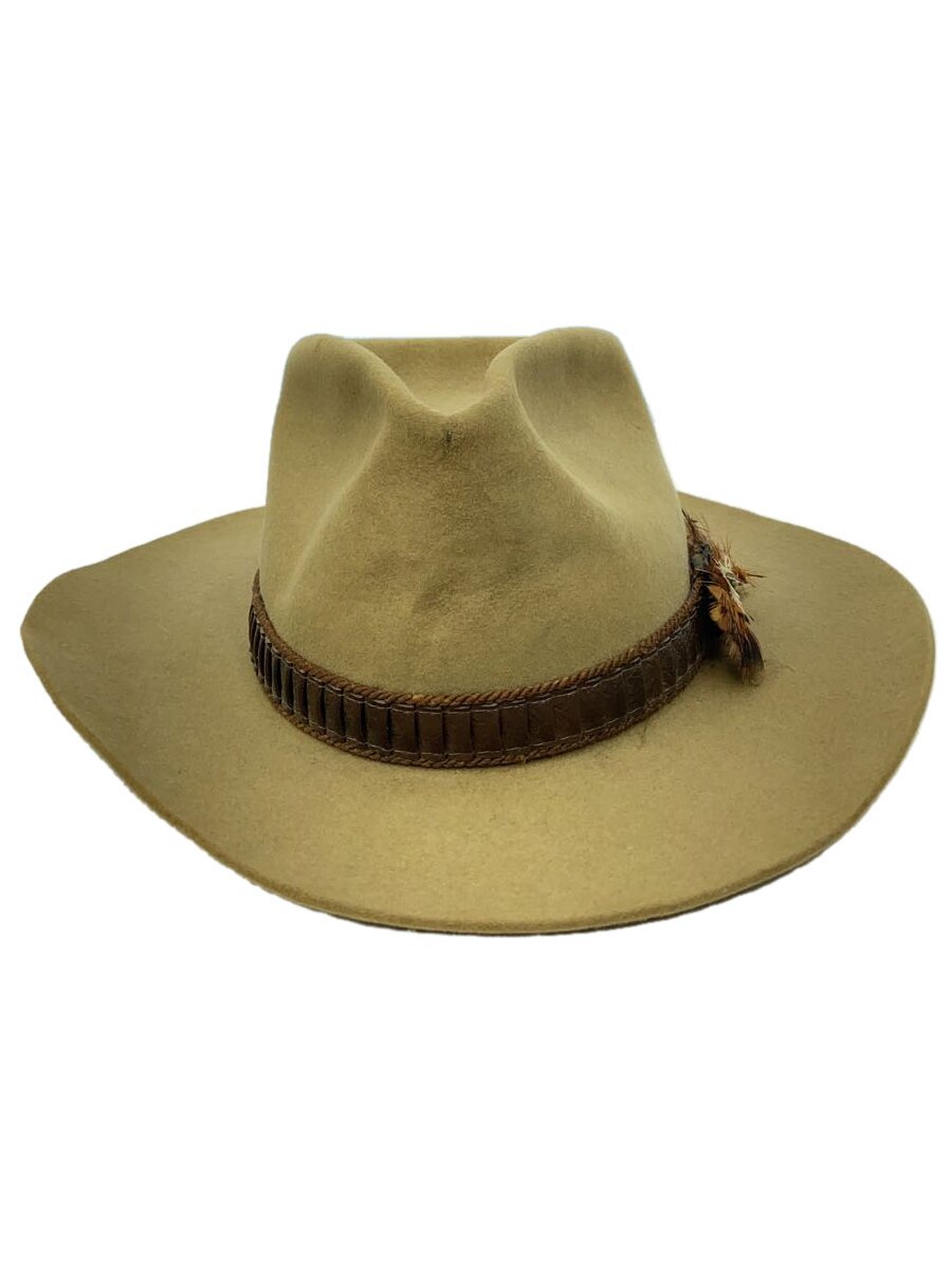 【中古】STETSON◆50s～/3X/中折れかぶり笠/かぶり笠/BEG/メンズ//【服飾雑貨他】
