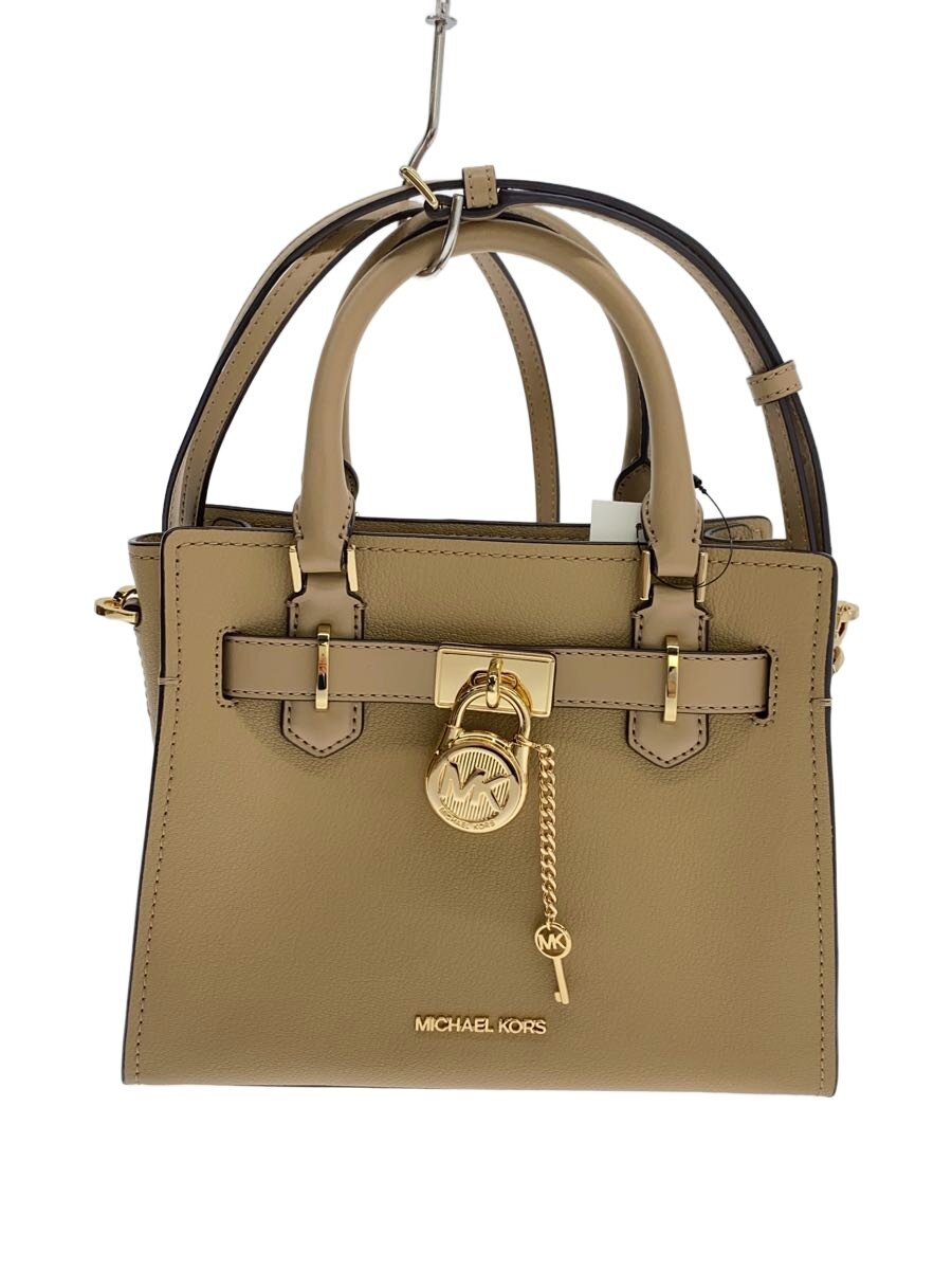 【中古】MICHAEL KORS◆HAMILTON/サッチェルスモール/2way/御徒面子/BEG/35T1GHMS1L【御徒面子】