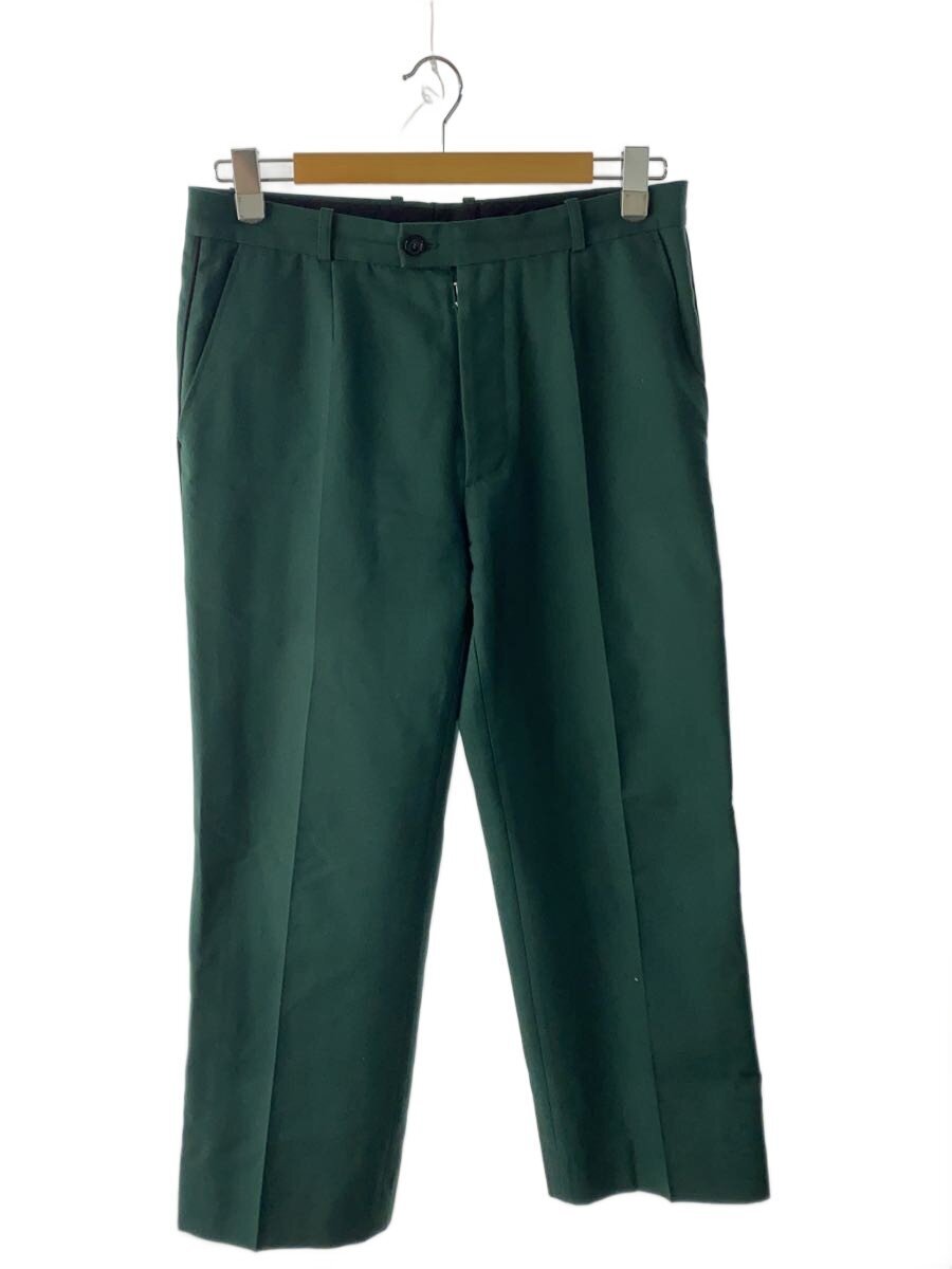 【中古】Maison Margiela◆21AW/サイドラインパイピングパンツ/スラックスズボン下/48/ポリエステル/GRN/S50KA0588//【メンズウェア】