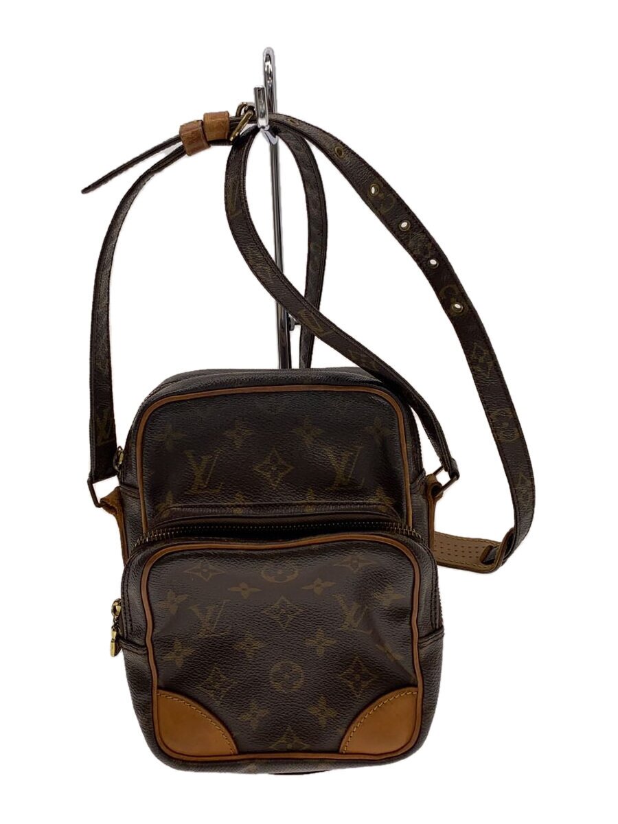 【中古】LOUIS VUITTON◆アマゾン_モノグラム・帆布_BRW/PVC/BRW//【御徒面子】