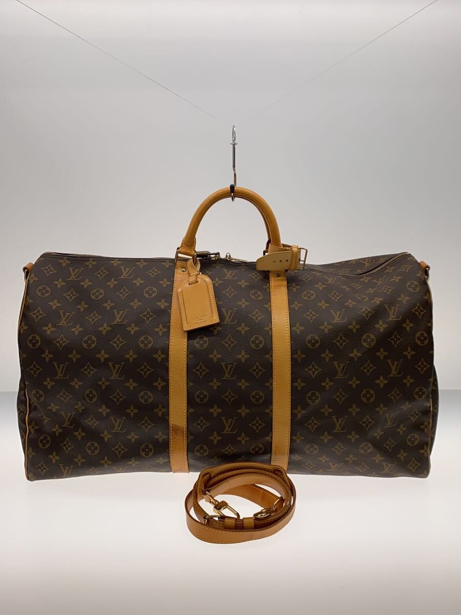 【中古】LOUIS VUITTON◆キーポル・バンドリエール60_モノグラム・帆布_BRW/PVC/BRW【御徒面子】