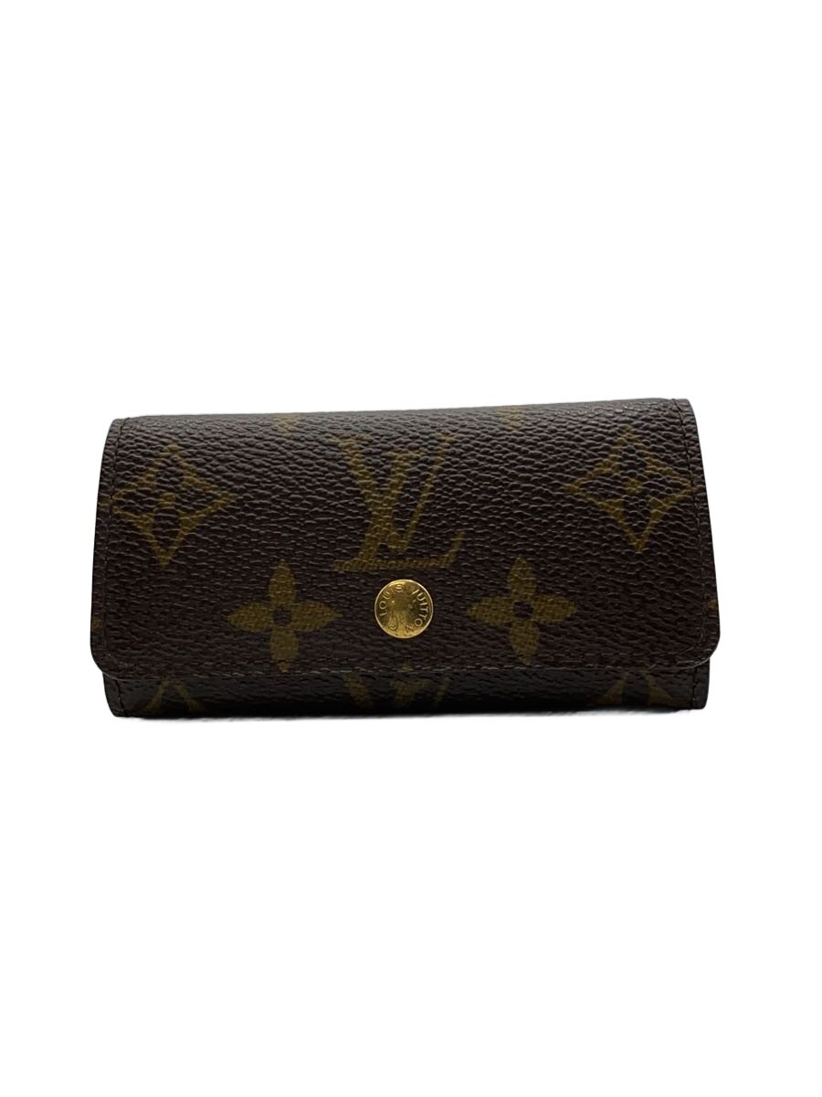 【中古】LOUIS VUITTON◆ミュルティクレ4_モノグラム・キャンバス/レザー/BRW/総柄/レディース【服飾雑貨他】|2nd STREET 店