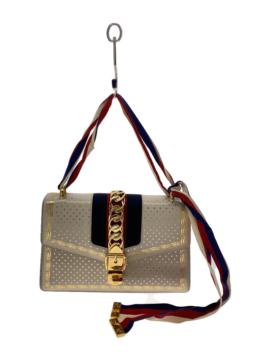 【中古】GUCCI◆金具傷有/Sylvie/ショルダーバッグ_シルヴィ/レザー/WHT/421882//【バッグ】|2nd STREET 店