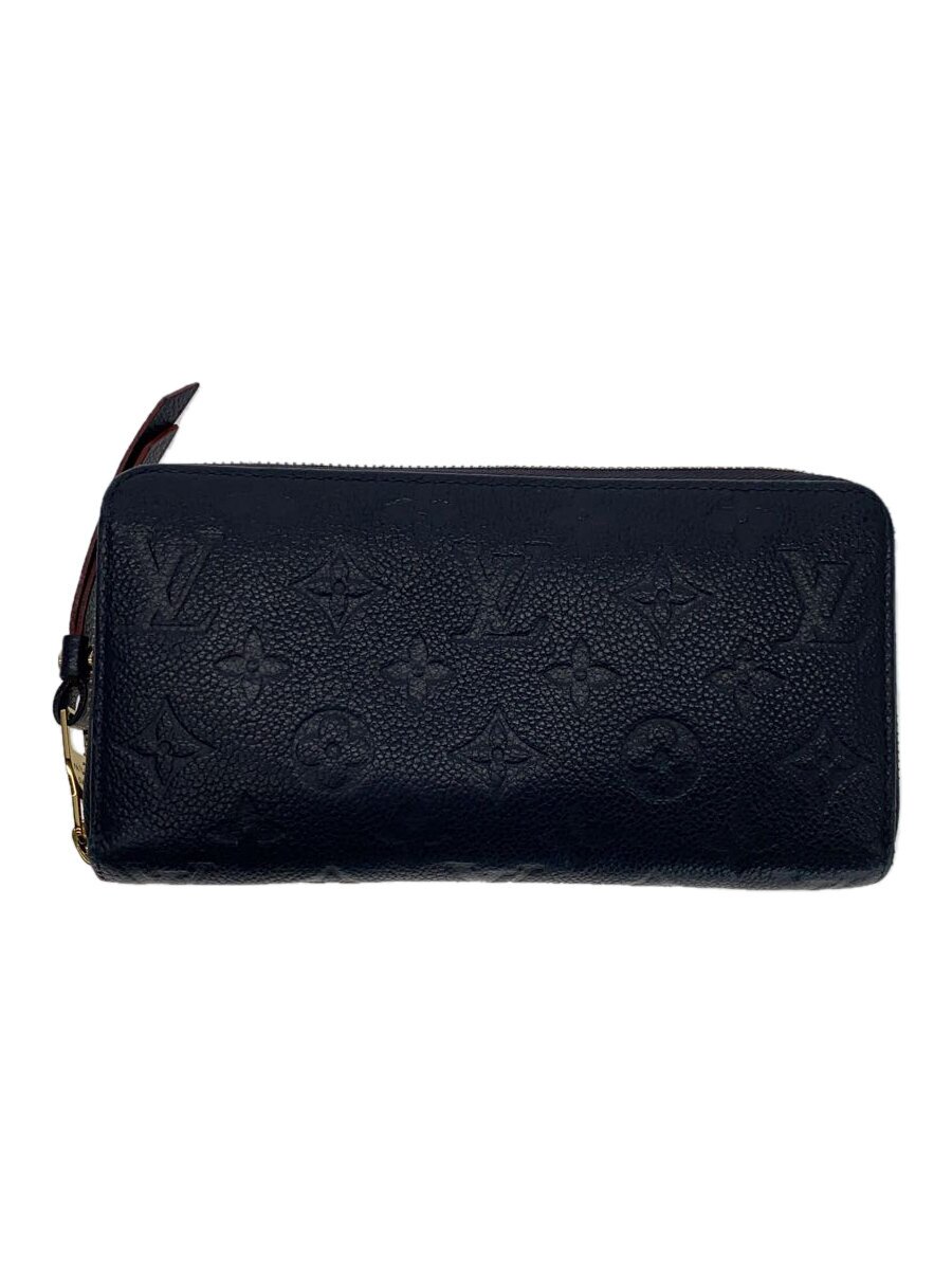 【中古】LOUIS VUITTON◆ジッピー・ウォレット_モノグラム・アンプラント_NVY/牛革/NVY/メンズ【服飾雑貨他】