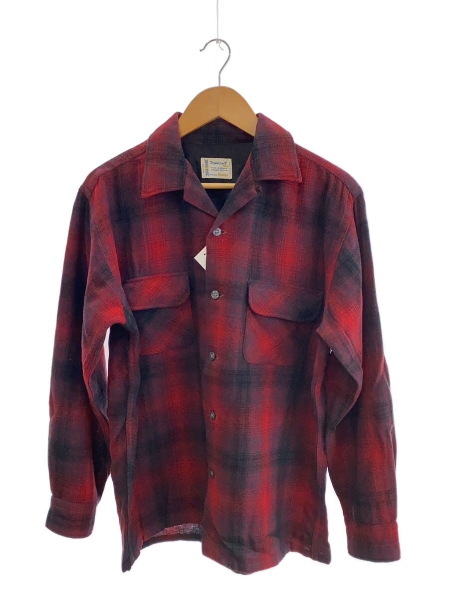 【中古】TOWN CRAFT◆長袖プルオーバー/15.5/羊毛/マルチ色合い/オンブレCK//【メンズウェア】