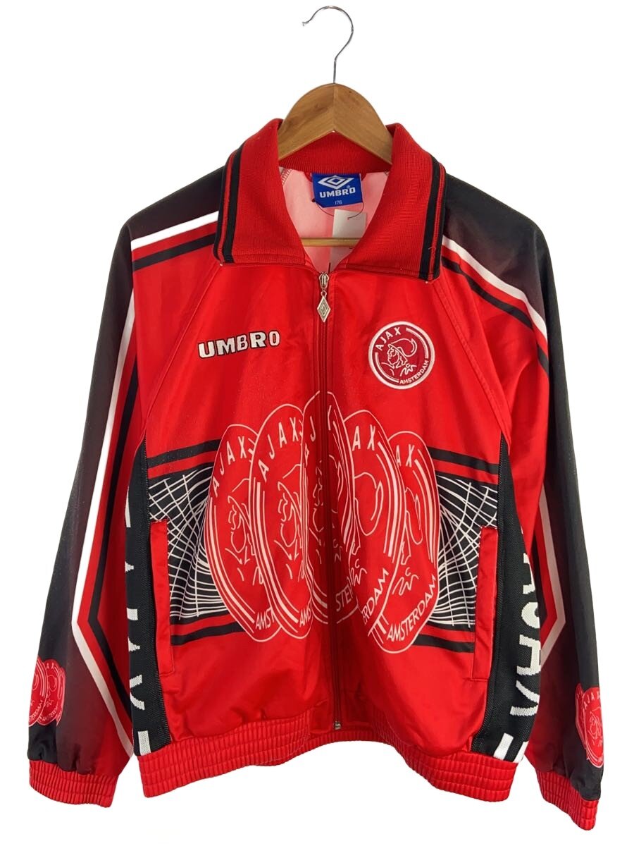 【中古】UMBRO◆90s/AJAX/貨物自動車上衣/--/ポリエステル/RED/無地//【メンズウェア】