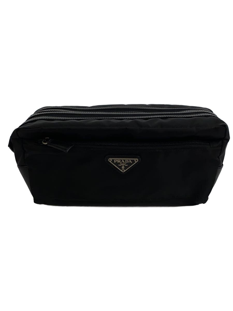 【中古】PRADA◆二番目御徒面子/ナイロン/BLK/2NA030//【御徒面子】
