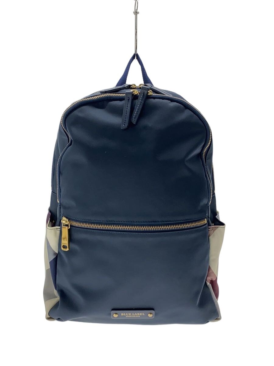 【中古】BLUE LABEL CRESTBRIDGE◆パーシャルクレストブリッジチェックナイロンバックパック/ナイロン/NVY/55108104【御徒面子】