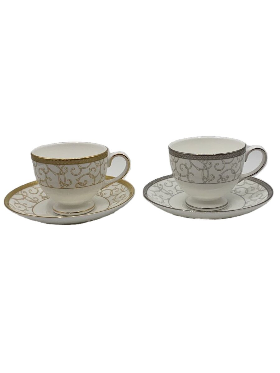 【中古】WEDGWOOD◆カップ&ソーサー/2点セット/WHT【キッチン用品】
