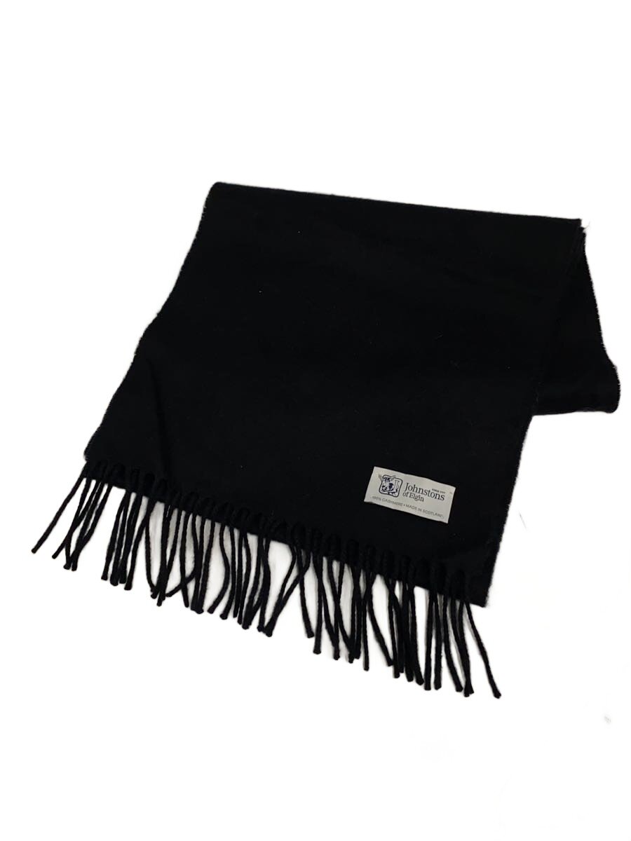【中古】Johnstons◆えり巻き/カシミヤ/BLK/メンズ【服飾雑貨他】