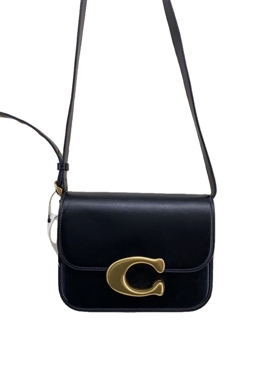 【中古】COACH◆idol bag/偶像御徒面子/なめし革/BLK/無地/コマーシャル557【御徒面子】