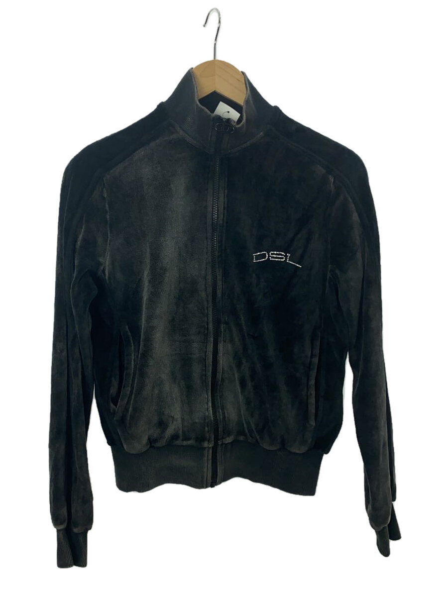 【中古】DIESEL◆F-KINIGLI/ビジューラインストーンジャージ/XS/綿織物/BLK/A12989//【レディース御召しもの】