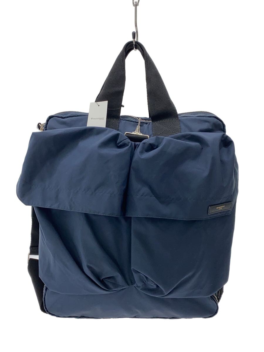 【中古】GIVENCHY◆トートバッグ/ナイロン/米国海軍/無地【御徒面子】