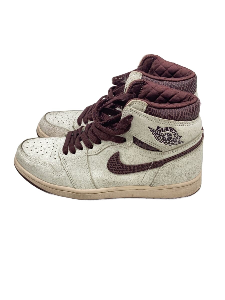 【中古】NIKE◆エア湖 ジョーダン 1 X ア マ マニエール/27珊/WHT【シューズ】