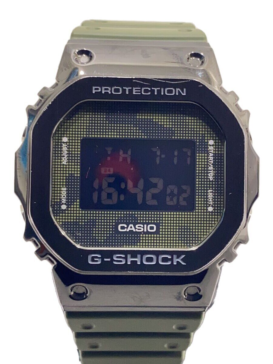 【中古】CASIO◆石英ウオッチ・G-SHOCK/デジタル/BLK/KHK【服飾雑貨他】
