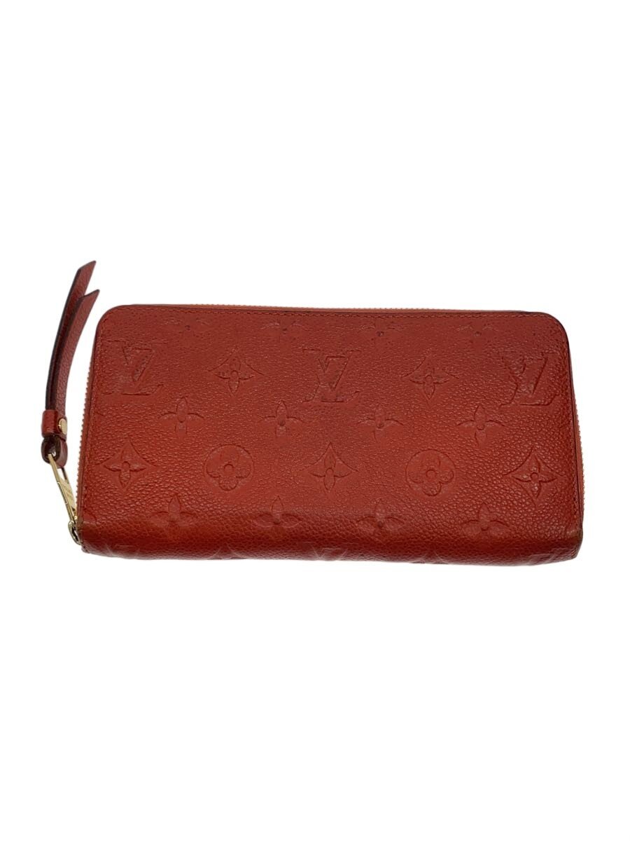 【中古】LOUIS VUITTON◆ジッピー・ウォレット_モノグラム・アン工業プラント/なめし革/RED/メンズ/ヨゴレ・角スレ有【服飾雑貨他】