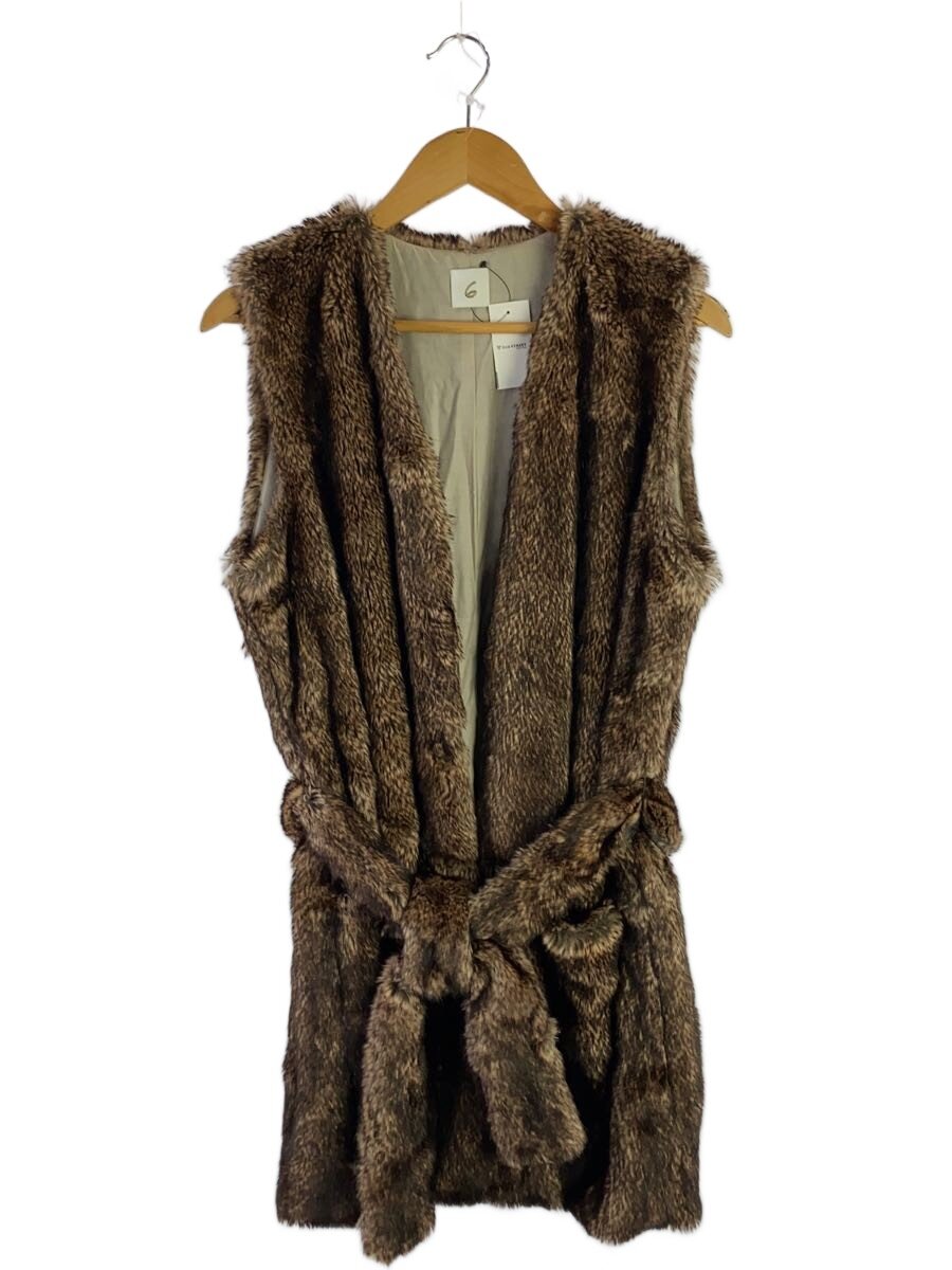 【中古】6(ROKU) BEAUTY & YOUTH UNITED ARROWS◆ベスト/--/アクリル/BRW/無地/8625-151-0135/FAKE FUR VEST【レディースウェア】｜2ｎｄ STREET 店