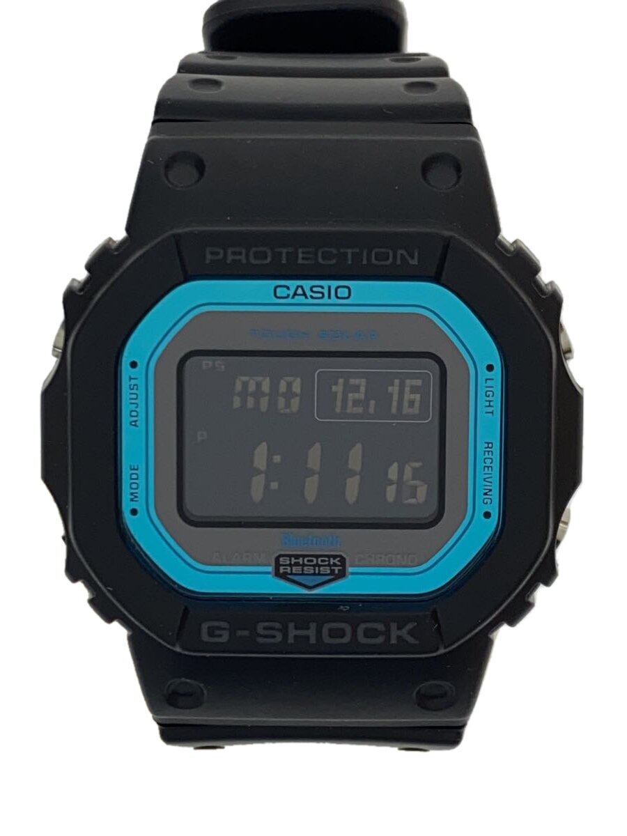 【中古】CASIO◆ソーラーウオッチ・G-SHOCK/デジタル/天然ゴム/BLK/BLK//【服飾雑貨他】