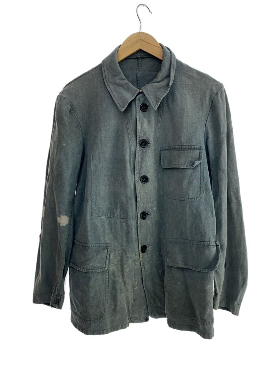 【中古】30-50s/french vintage/細工物上衣/ブラックシャンブレー/48/GRY【メンズウェア】