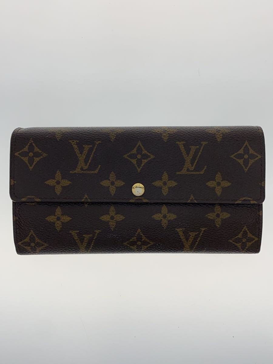 【中古】LOUIS VUITTON◆2)ポシェット・ポルト・モネ・クレディ_モノグラム・キャンバス_BRW/PVC/BRW/メンズ【服飾雑貨他】