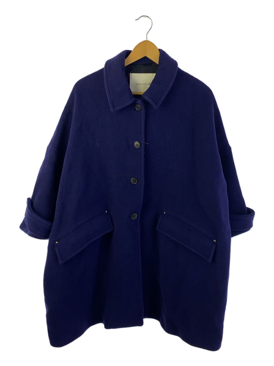 【中古】MACKINTOSH◆HUMBIE EX/厚地の外套/10/羊毛/BLU/無地//【レディース御召しもの】