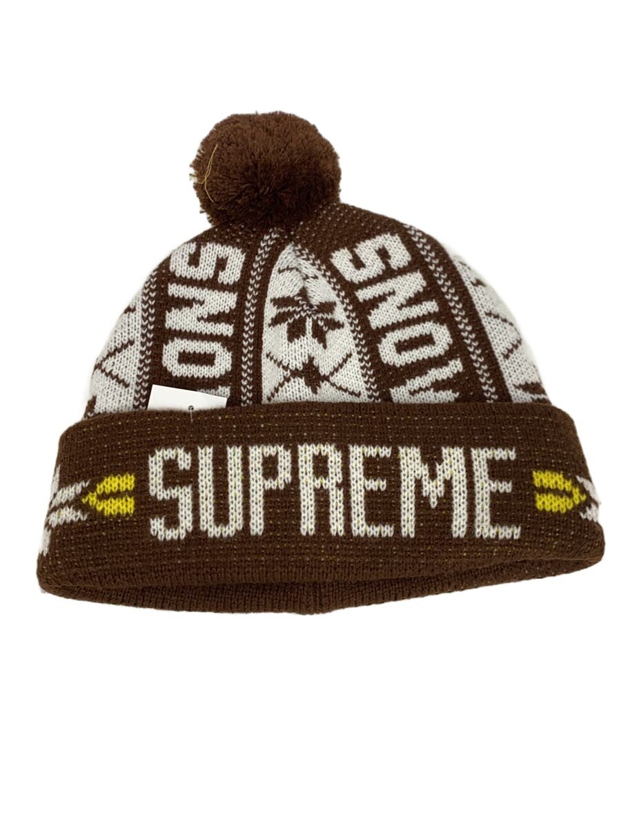 【中古】Supreme◆編み物旗がしら/--/アクリル樹脂/BRW/総柄/メンズ【服飾雑貨他】