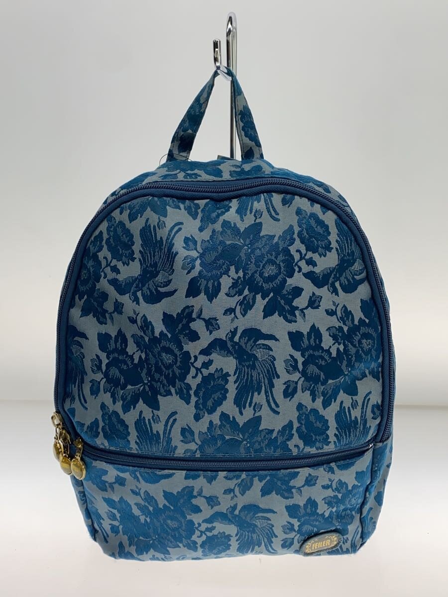 【中古】FEILER◆背嚢/--/BLU/花柄//【御徒面子】
