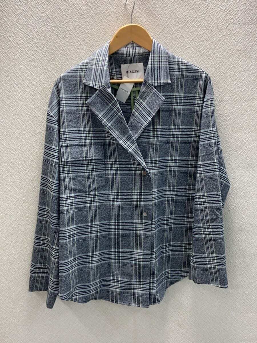 【中古】NOUNLESS◆24AW/Check Shirts Like Jacket/ジャケット/1/GRY/チェック/112420630010【レディースウェア】｜2ｎｄ STREET 店