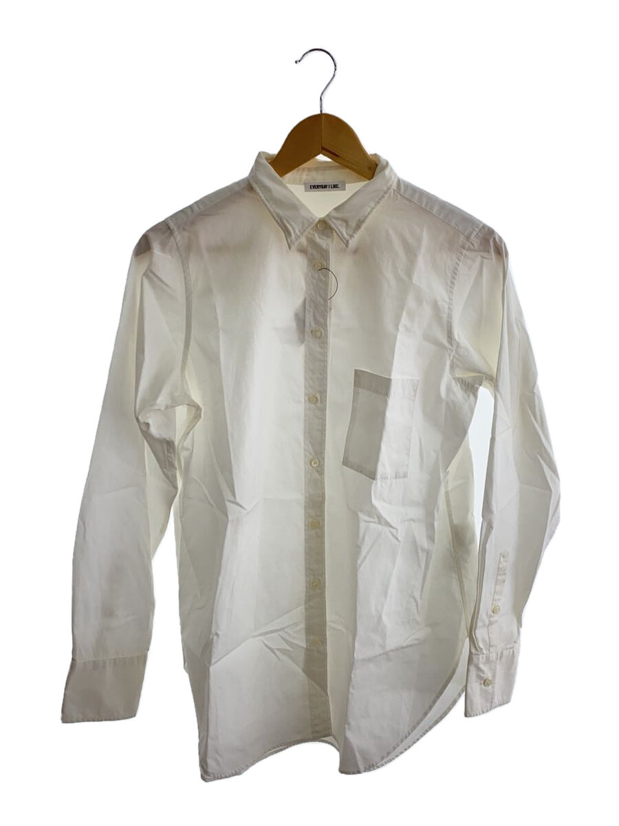 【中古】Deuxieme Classe◆長袖プルオーバー/--/綿織物/WHT/無地/20-050-500-8030-3-0/EVERYDAY I LIKE【レディースお召しもの】