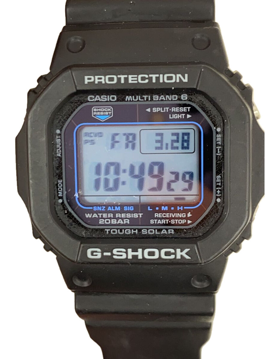 【中古】CASIO◆ソーラーウオッチ_G-SHOCK/デジタル/天然ゴム/BLK【服飾雑貨他】
