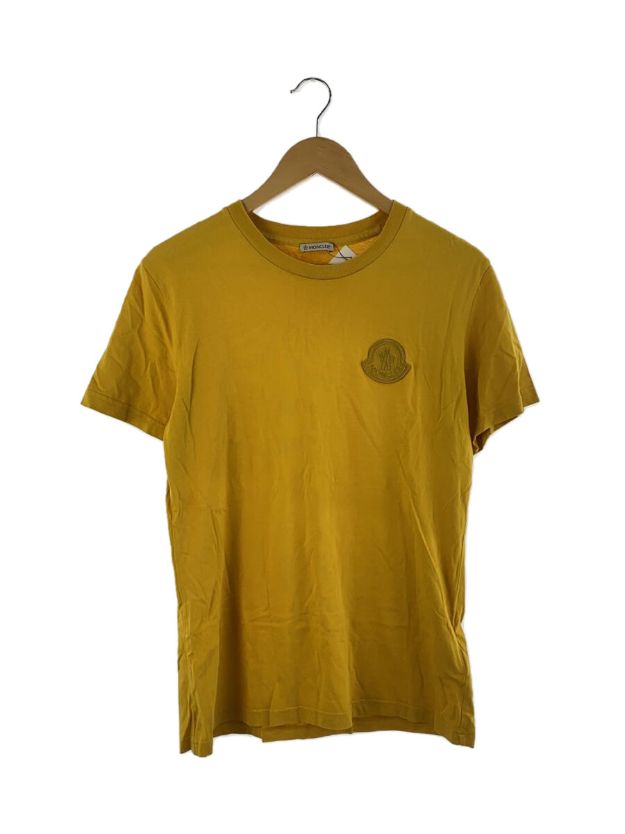 【中古】MONCLER◆2020/T-SHIRT GIROCOLLO/プルオーバー/M/綿織物/YLW/F20938C75900//【レディースお召しもの】