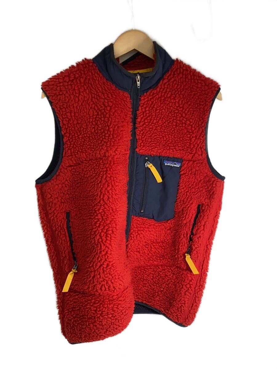 【中古】patagonia◆USA製/00s/FA02/KID:XL/レトロフリースベストフリースベスト/--/ポリエステル/RED【レディースお召しもの】