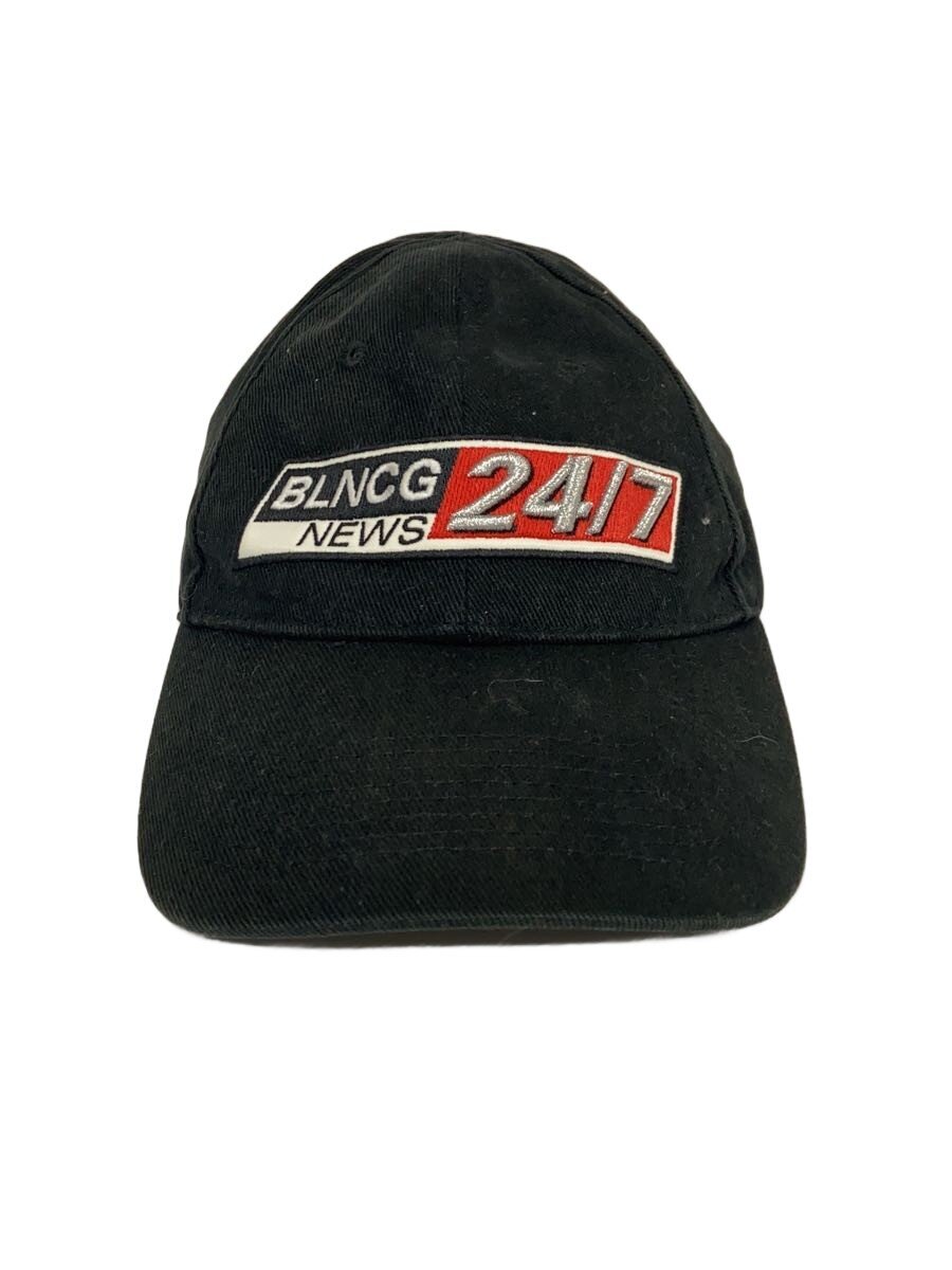 【中古】BALENCIAGA◆BALENCIAGA バレンシアガ 旗がしら/L/綿織物/BLK/メンズ【服飾雑貨他】