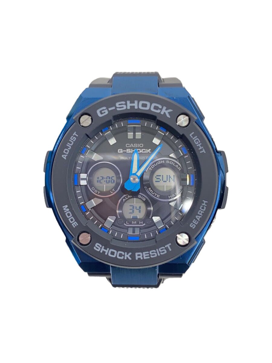 【中古】CASIO◆ソーラーウオッチ・G-SHOCK/デジアナ/BLK【服飾雑貨他】