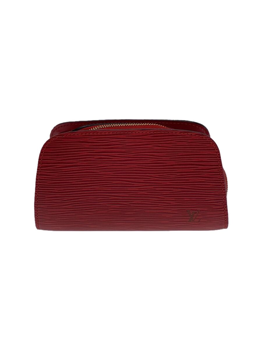 【中古】LOUIS VUITTON◆合切袋/なめし革/RED//【御徒面子】