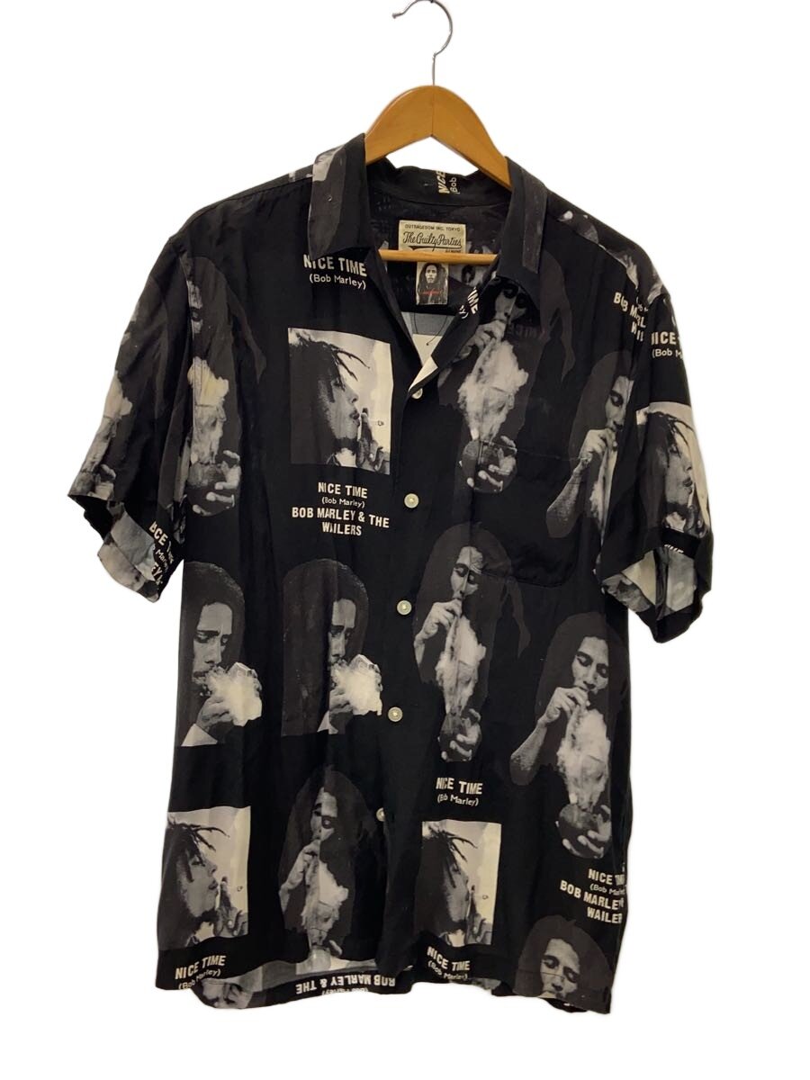 【中古】WACKO MARIA◆半袖シャツ/L/コットン/BLK/総柄/BOB MARLEY【メンズウェア】｜2ｎｄ STREET 店
