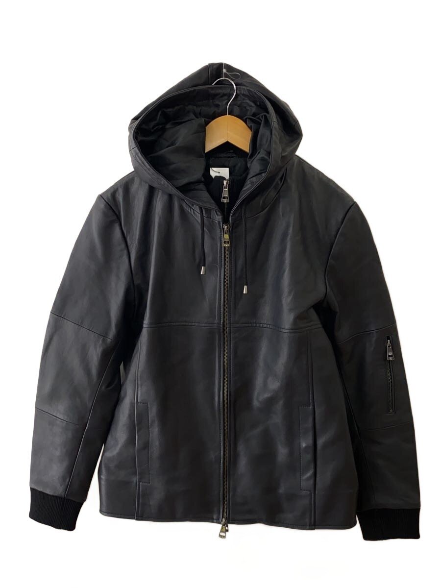 【中古】AKM◆なめし革上衣・上衣/L/なめし革/BLK/無地/? NULL ?【メンズウェア】