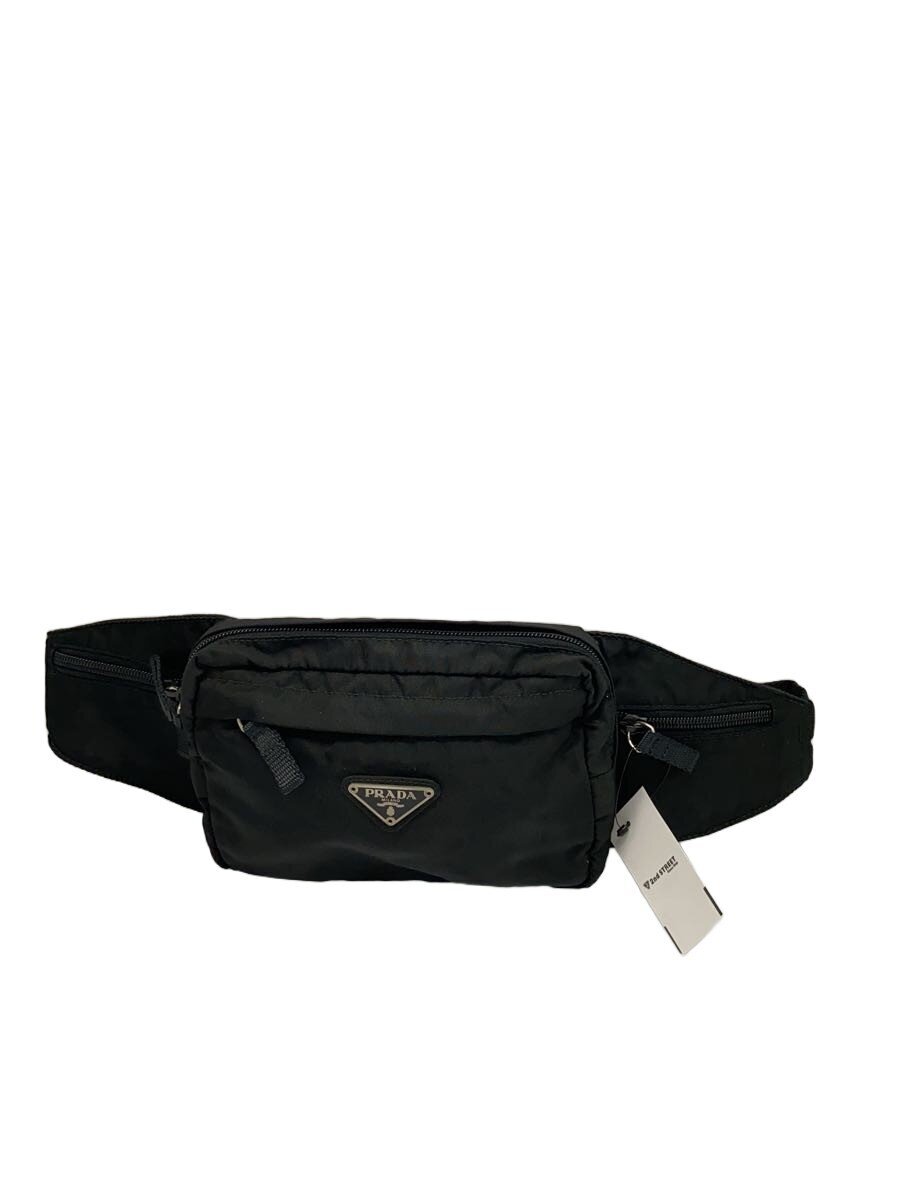 【中古】PRADA◆酉の方角御徒面子/ナイロン/BLK/無地/2vl001【御徒面子】