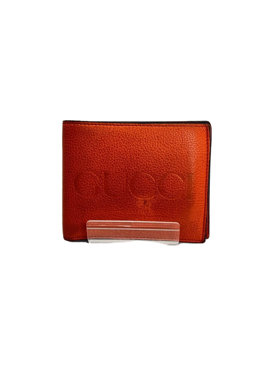 【中古】GUCCI◆エンボスロゴレザーウォレット/2つ折り財布/オレンジ/角擦れ・汚れ有/658681【服飾雑貨他】｜2ｎｄ STREET 店