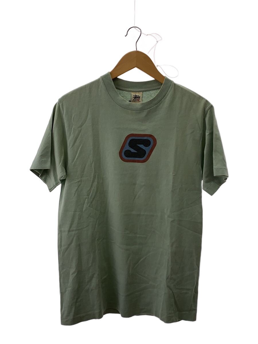 【中古】STUSSY◆80s/OLD STUSSY/ティーシャツ/M/綿織物/GRN/年寄りの/? NULL ?【メンズウェア】
