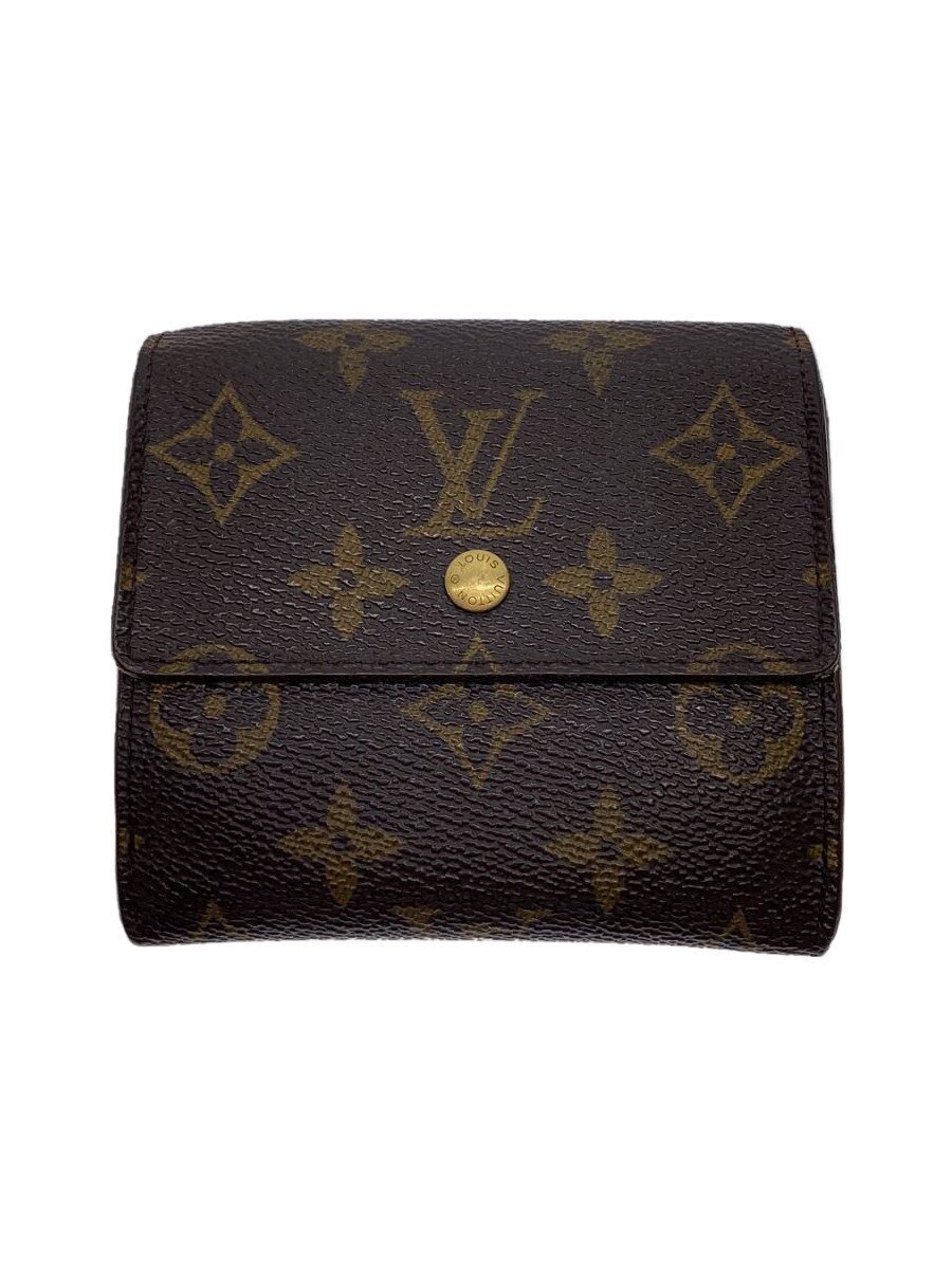【中古】LOUIS VUITTON◆ポルト・モネ・ビエ・カルト・クレディ_モノグラム・キャンバス_BRW/PVC/BRW/モノグラム/レディー【服飾雑貨他】