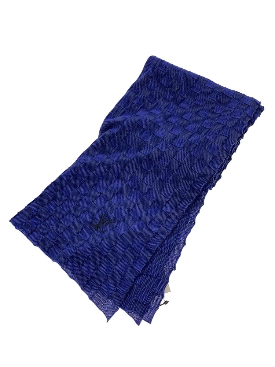 【中古】LOUIS VUITTON◆袈裟/綿織物/BLU/メンズ/ダミエ柄【服飾雑貨他】