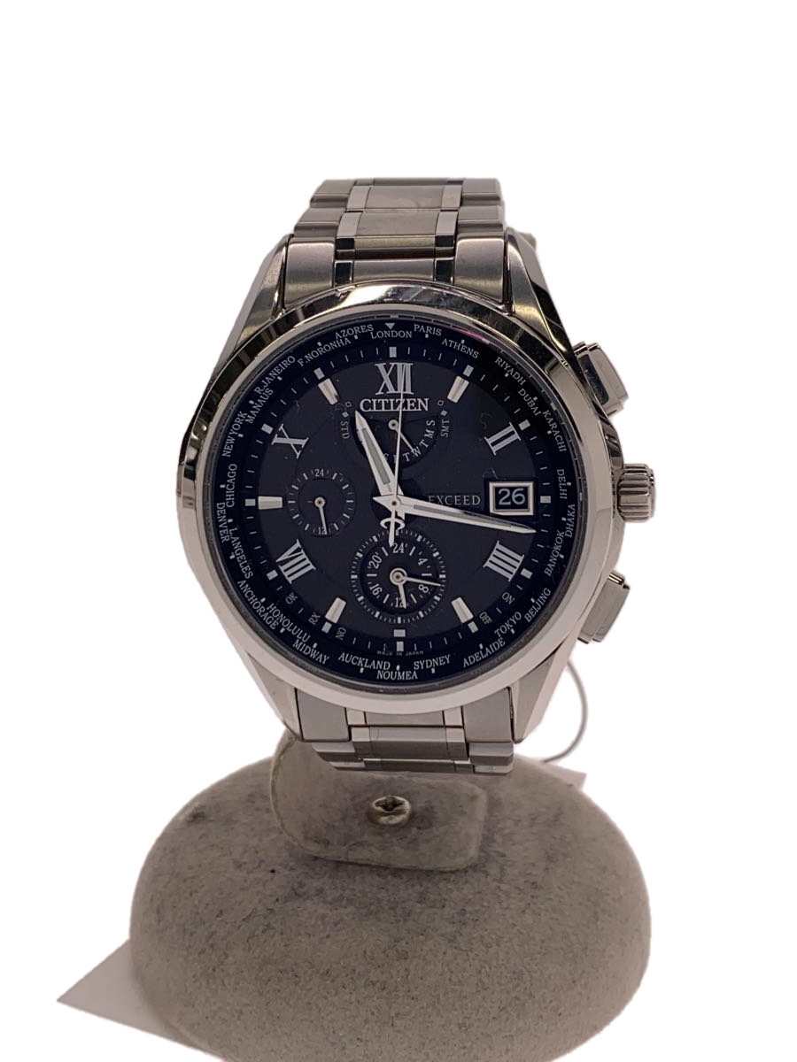 【中古】CITIZEN◆ウオッチ/アナログ/--/BLK/SLV/SS/H820-T023916//【服飾雑貨他】