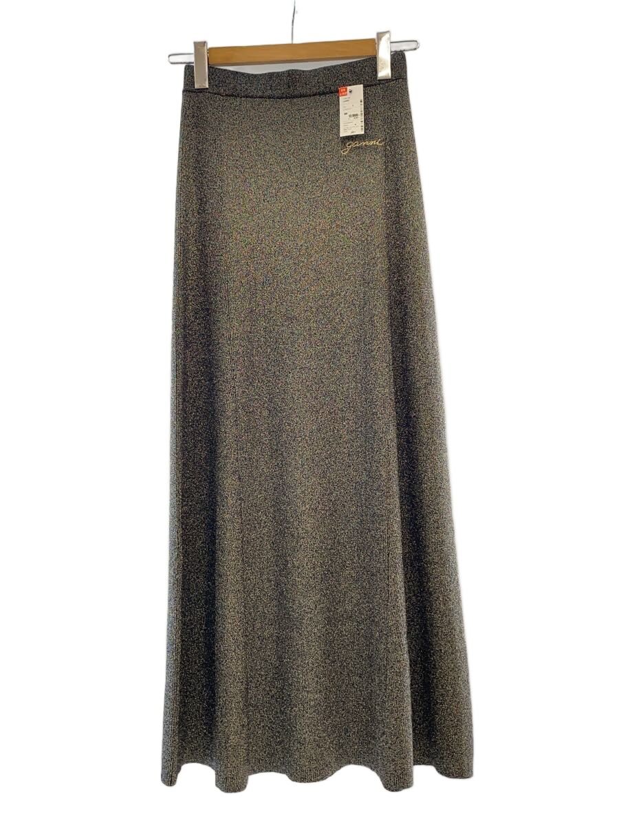 【中古】GANNI◆ロングスコート/S/ナイロン/しろがね色/無地/K2359//【レディース御召しもの】