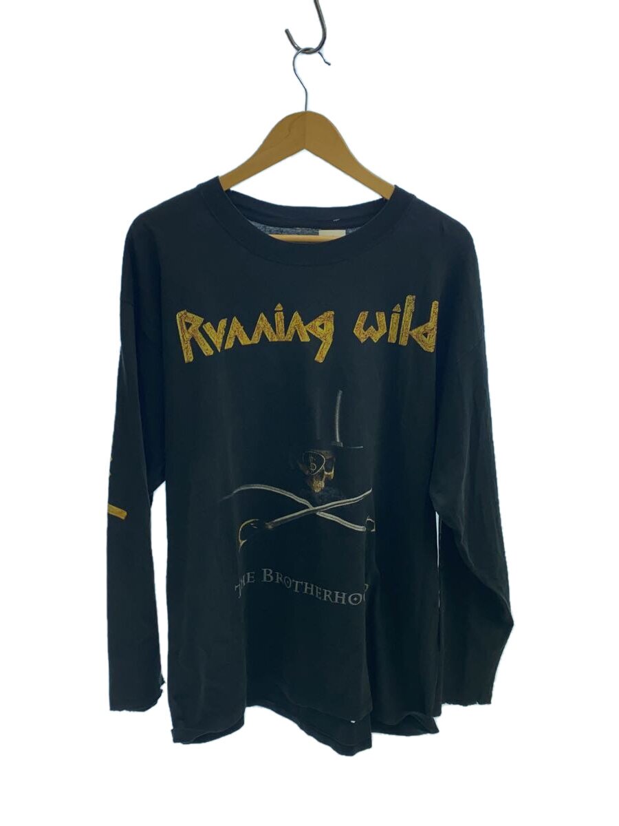 【中古】00s/RUNNING WILD/長袖ティーシャツ/--/綿織物/BLK【メンズウェア】