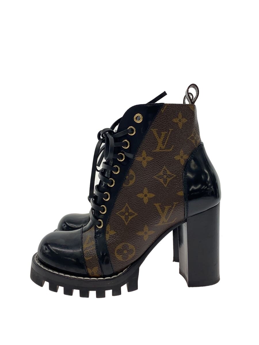 【中古】LOUIS VUITTON◆ブーツ/UK6/BRW/モノグラム【シューズ】